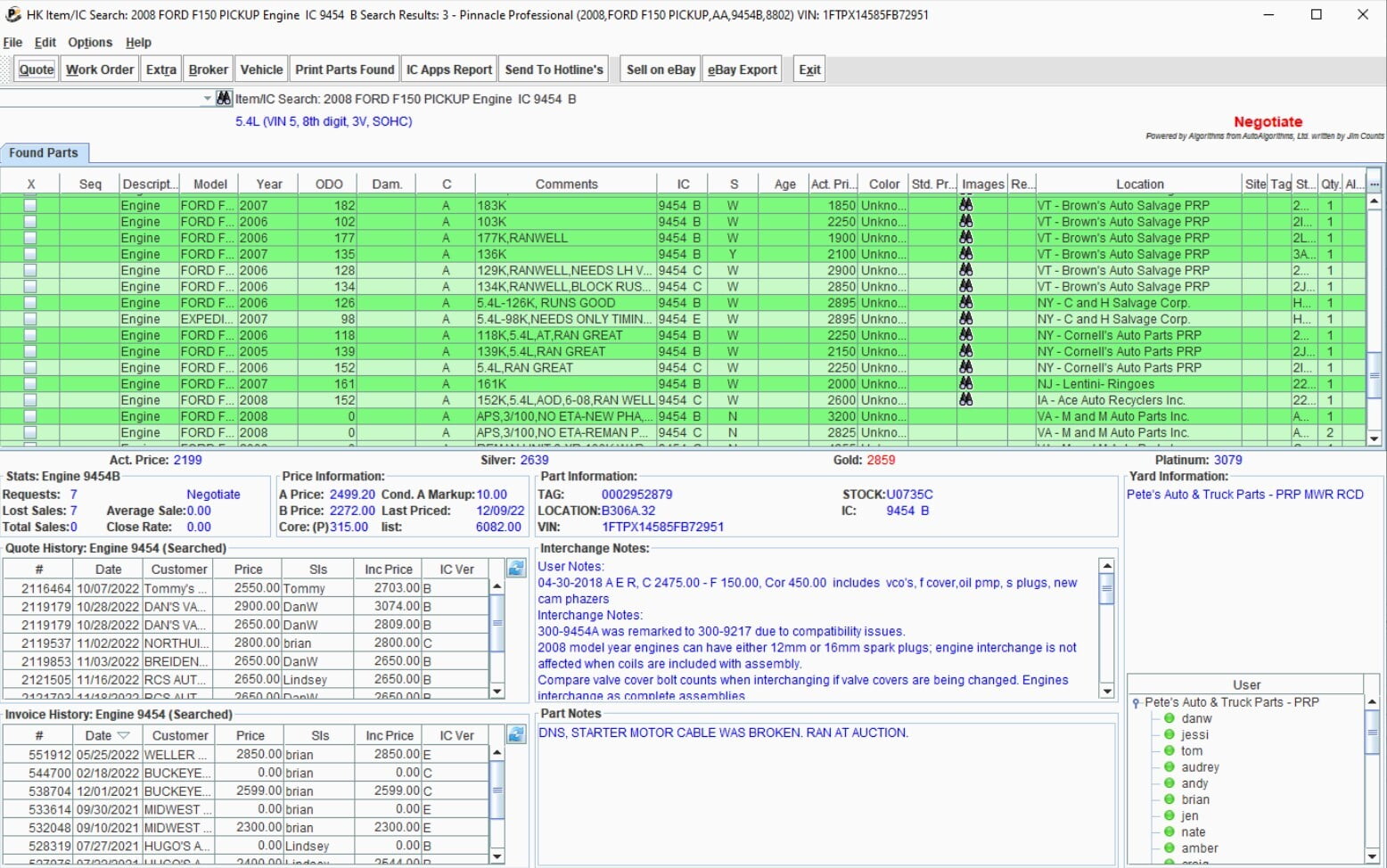 Pinnacle inventory management system